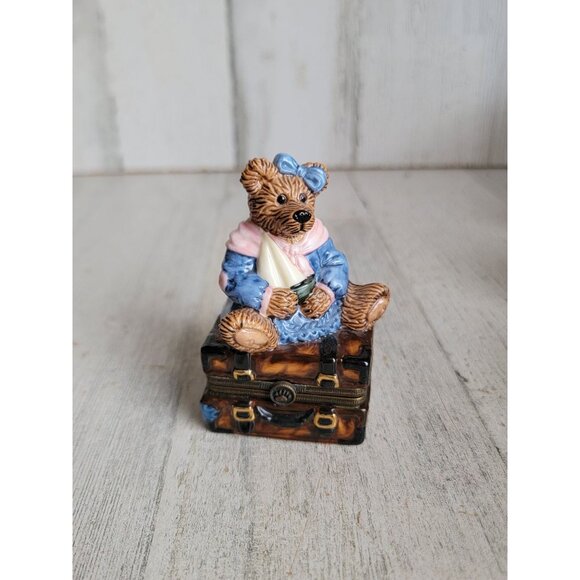 Boyds bears bearwear vintage trinket box‎ momma bear babe figure - Picture 1 of 7